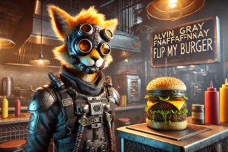 Alvin Fnaffnaf Gray Flip My Burger