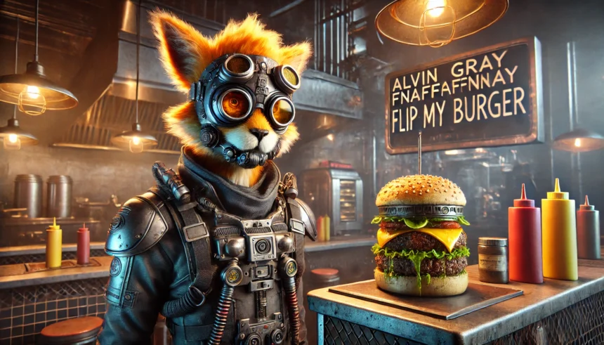 Alvin Fnaffnaf Gray Flip My Burger